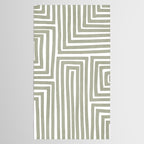 Light Green Bold Lines Neutral Artwork Tablecloth Gallery Image 2