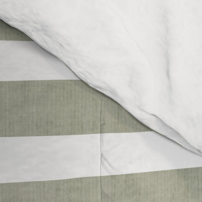 Light Green Bold Lines Neutral Artwork Comforter Gallery Image 4