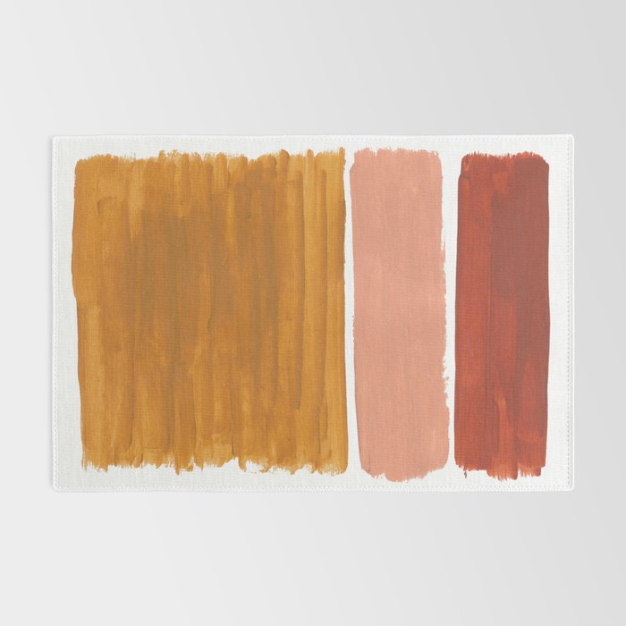 Rothko Minimalist Colorield Warm Earth Tone Yellow Ochre Clay Beige by Ejaaz Haniff Rug Gallery Image 2