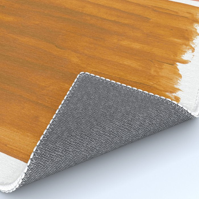 Rothko Minimalist Colorield Warm Earth Tone Yellow Ochre Clay Beige by Ejaaz Haniff Rug Gallery Image 4