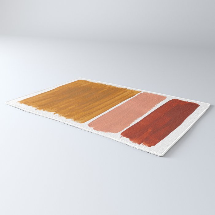 Rothko Minimalist Colorield Warm Earth Tone Yellow Ochre Clay Beige by Ejaaz Haniff Rug Gallery Image 3