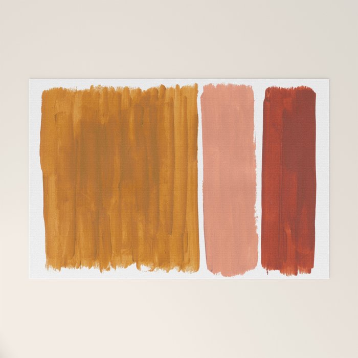 Rothko Minimalist Colorield Warm Earth Tone Yellow Ochre Clay Beige by Ejaaz Haniff Welcome Mat Gallery Image 1