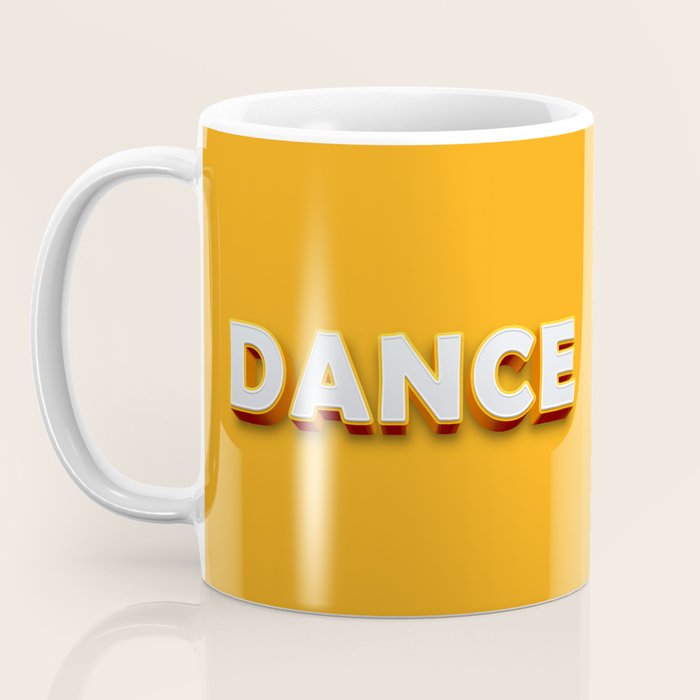 Dance 3D typography Coffee Mug Gallery Image 3