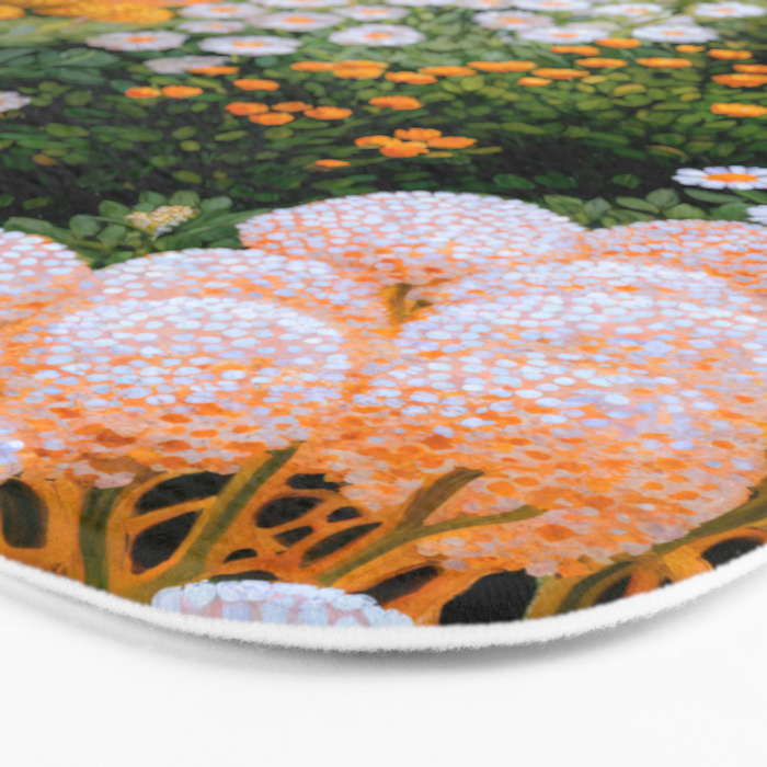 Floral Painting Maximalist Dopamine Decor Flower Print Polkadot Art Japanese Wall Art Sage Green Art Bath Mat Gallery Image 3