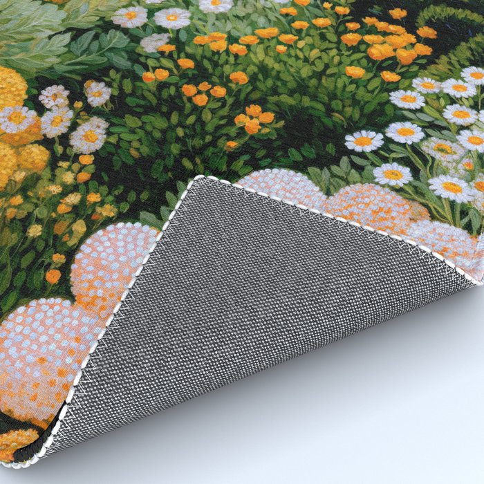 Floral Painting Maximalist Dopamine Decor Flower Print Polkadot Art Japanese Wall Art Sage Green Art Rug Gallery Image 4