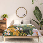 Floral Painting Maximalist Dopamine Decor Flower Print Polkadot Art Japanese Wall Art Sage Green Art Comforter Gallery Image 3