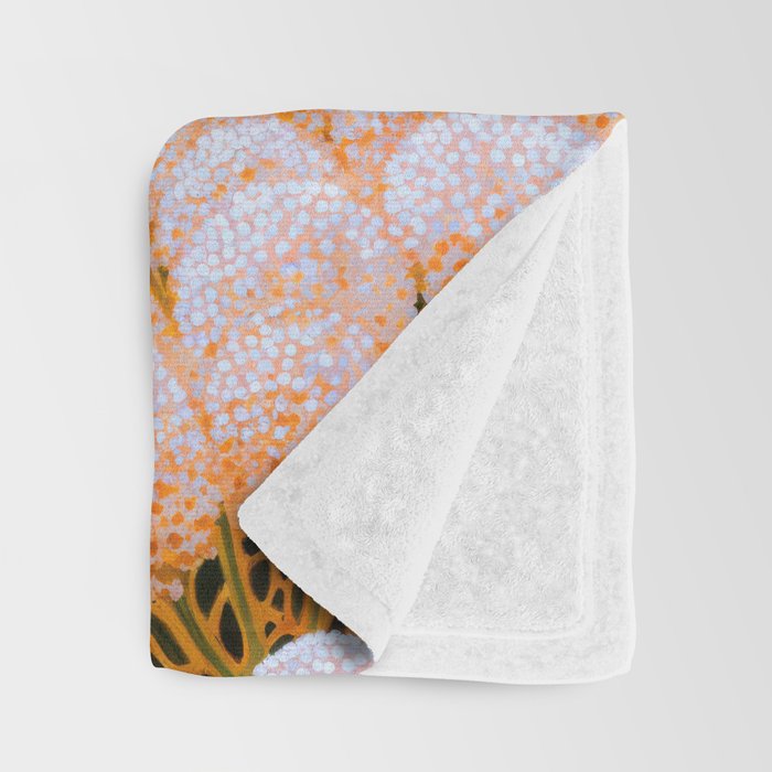 Floral Painting Maximalist Dopamine Decor Flower Print Polkadot Art Japanese Wall Art Sage Green Art Throw Blanket Gallery Image 3