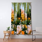 Floral Painting Maximalist Dopamine Decor Flower Print Polkadot Art Japanese Wall Art Sage Green Art Window Curtain Gallery Image 5