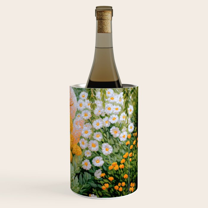 Floral Painting Maximalist Dopamine Decor Flower Print Polkadot Art Japanese Wall Art Sage Green Art Wine Chiller Gallery Image 1