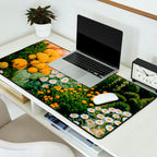 Floral Painting Maximalist Dopamine Decor Flower Print Polkadot Art Japanese Wall Art Sage Green Art Desk Mat Gallery Image 2