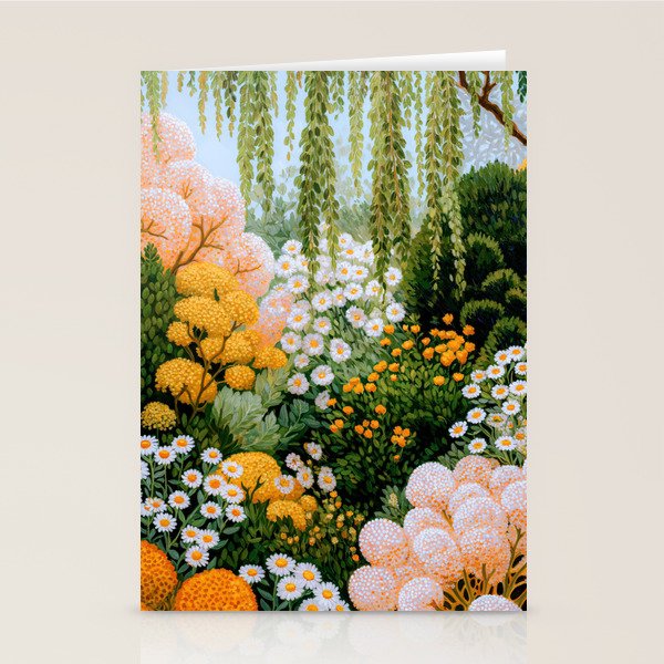Floral Painting Maximalist Dopamine Decor Flower Print Polkadot Art Japanese Wall Art Sage Green Art Stationery Card Gallery Image 2