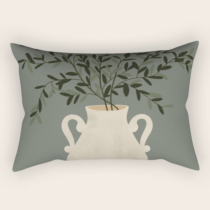 Vase no. 31 with Winter Greenery  Rectangular Pillow Gallery Image 2