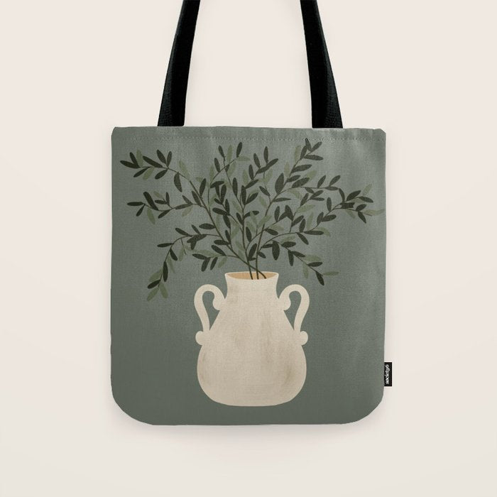 Vase no. 31 with Winter Greenery  Tote Bag Gallery Image 1
