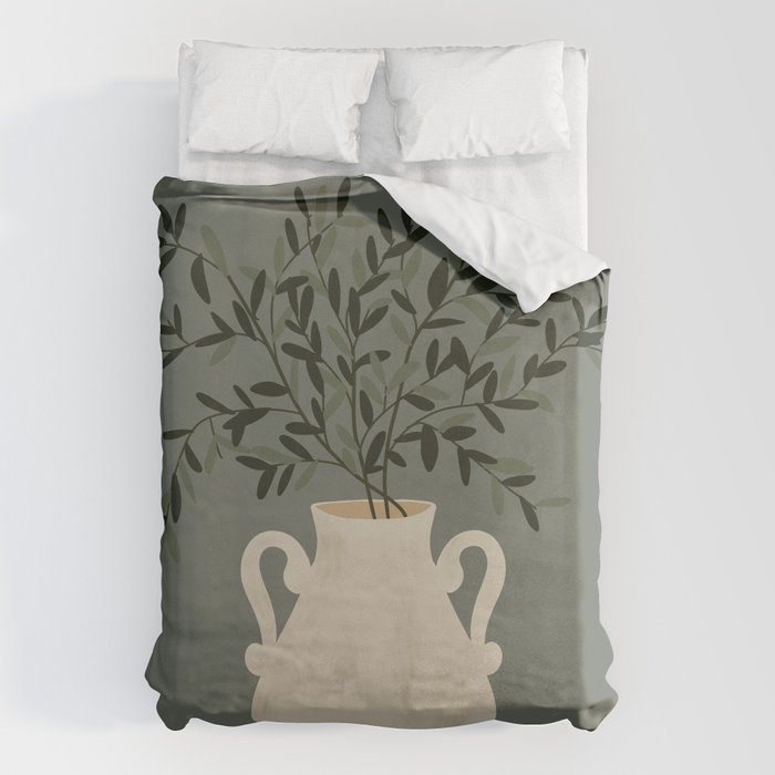 Vase no. 31 with Winter Greenery  Duvet Cover Gallery Image 6