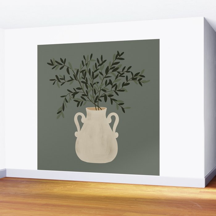 Vase no. 31 with Winter Greenery  Wall Mural Gallery Image 2