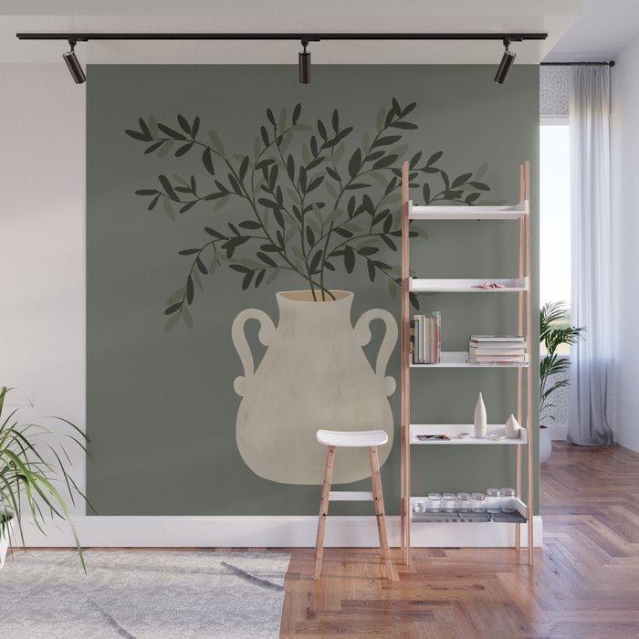 Vase no. 31 with Winter Greenery  Wall Mural Gallery Image 1