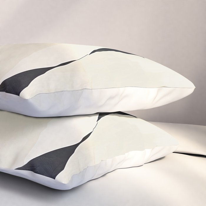 Horse in Black and White Pillow Sham Gallery Image 3