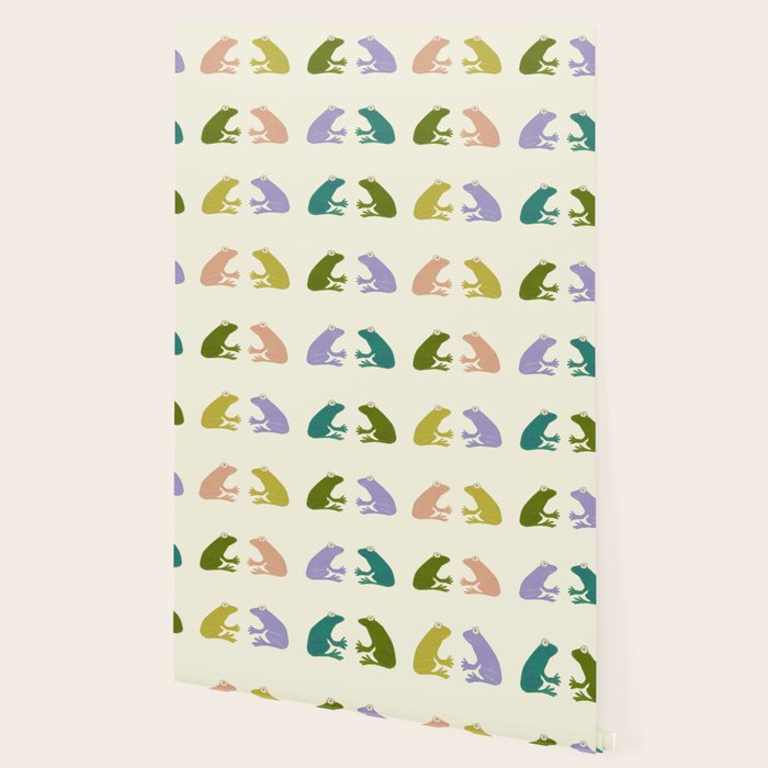 Frog friends pattern on cream Wallpaper Gallery Image 2