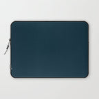 Minimal, Solid Color, Dark Teal Laptop Sleeve Gallery Image 1