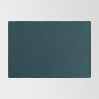 Minimal, Solid Color, Dark Teal Rug Gallery Image 2