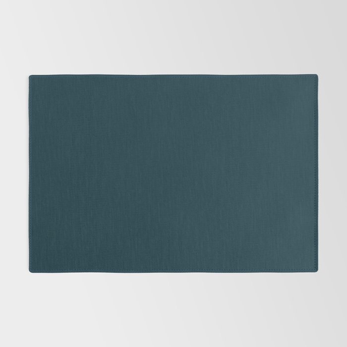 Minimal, Solid Color, Dark Teal Rug Gallery Image 2