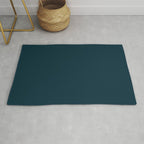 Minimal, Solid Color, Dark Teal Rug Gallery Image 1
