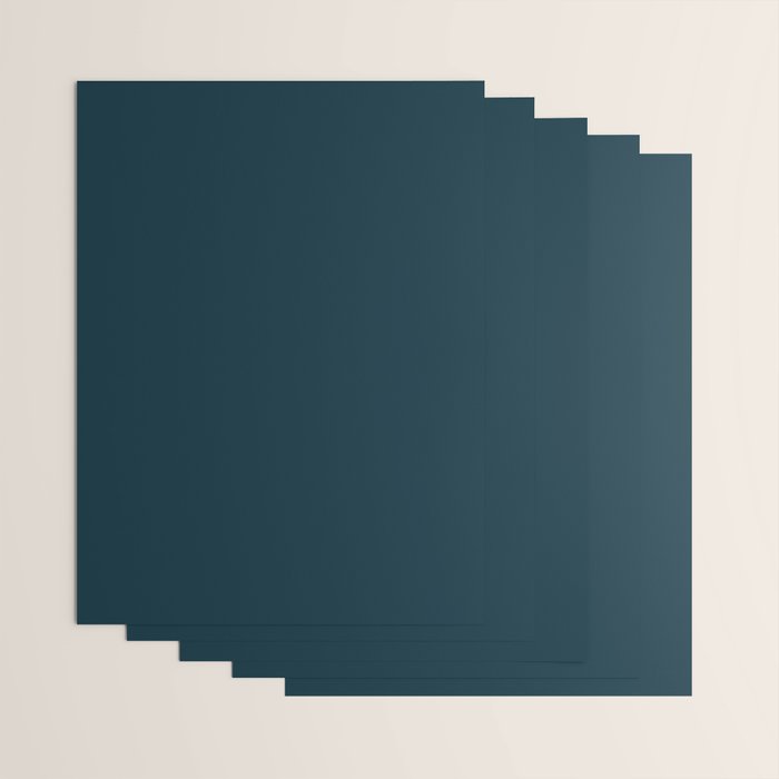 Minimal, Solid Color, Dark Teal Wrapping Paper Gallery Image 3