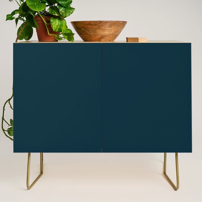 Minimal, Solid Color, Dark Teal Credenza Gallery Image 1