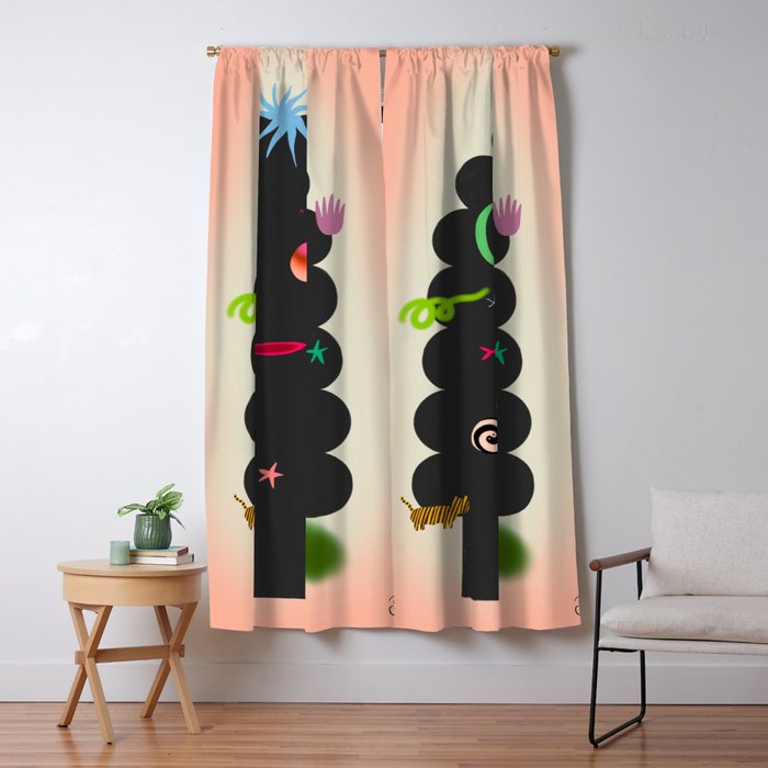 CONTEMPORARY CHRISTMAS TREE Window Curtain Gallery Image 5