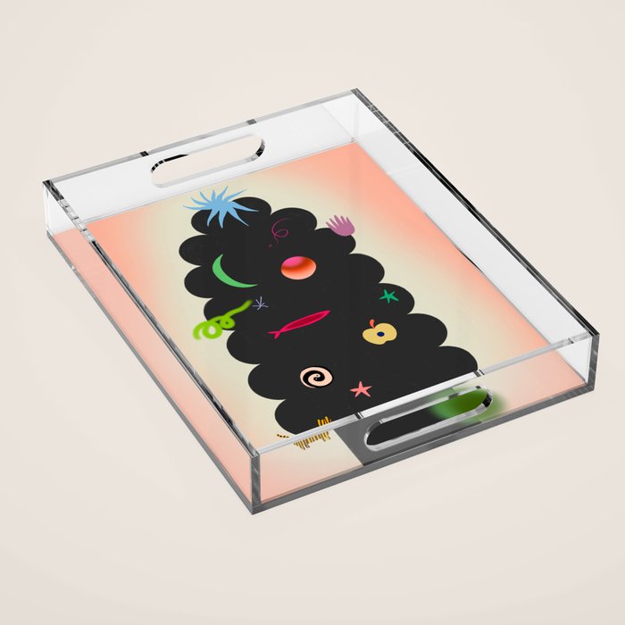CONTEMPORARY CHRISTMAS TREE Acrylic Tray Gallery Image 1