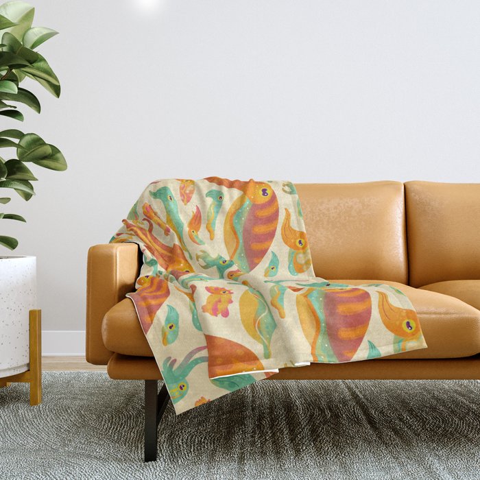 Cuttlefish Throw Blanket Gallery Image 1