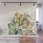 Succulent flowered cactus Wall Mural Gallery Image 1