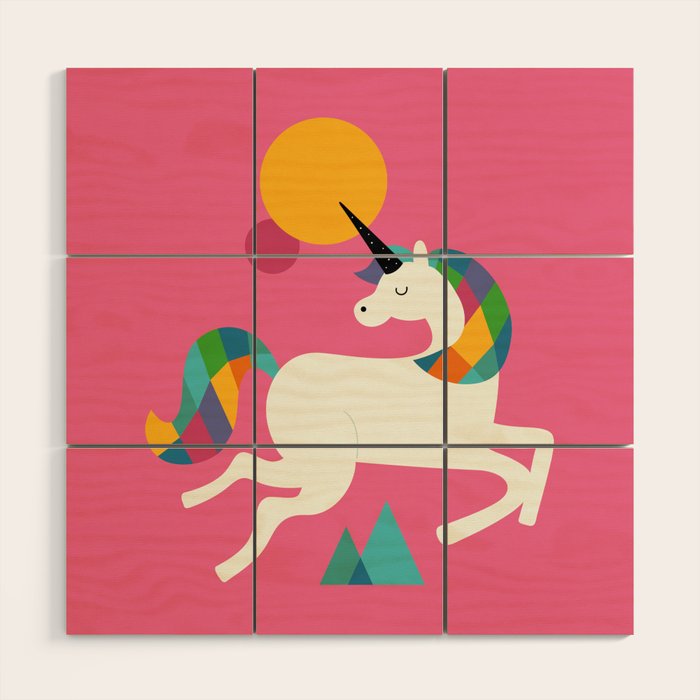 To be a unicorn Wood Wall Art Gallery Image 1