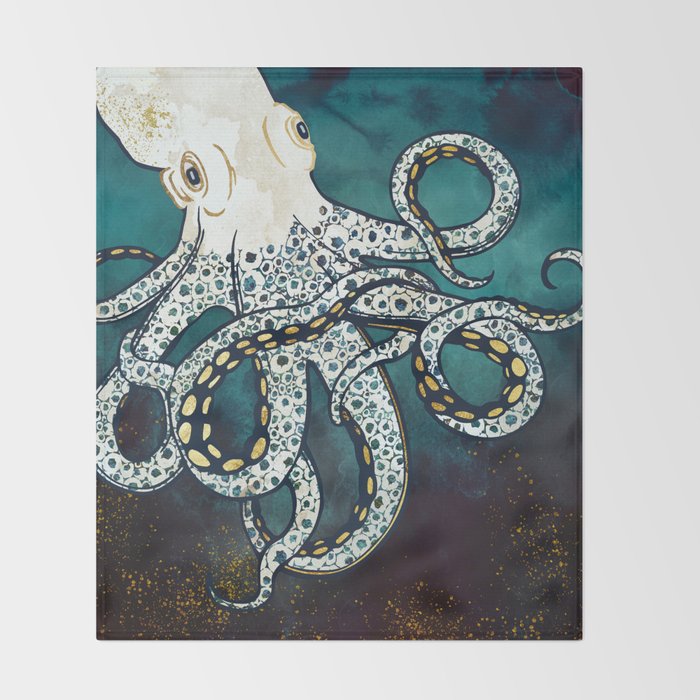 Underwater Dream VII Throw Blanket Gallery Image 2