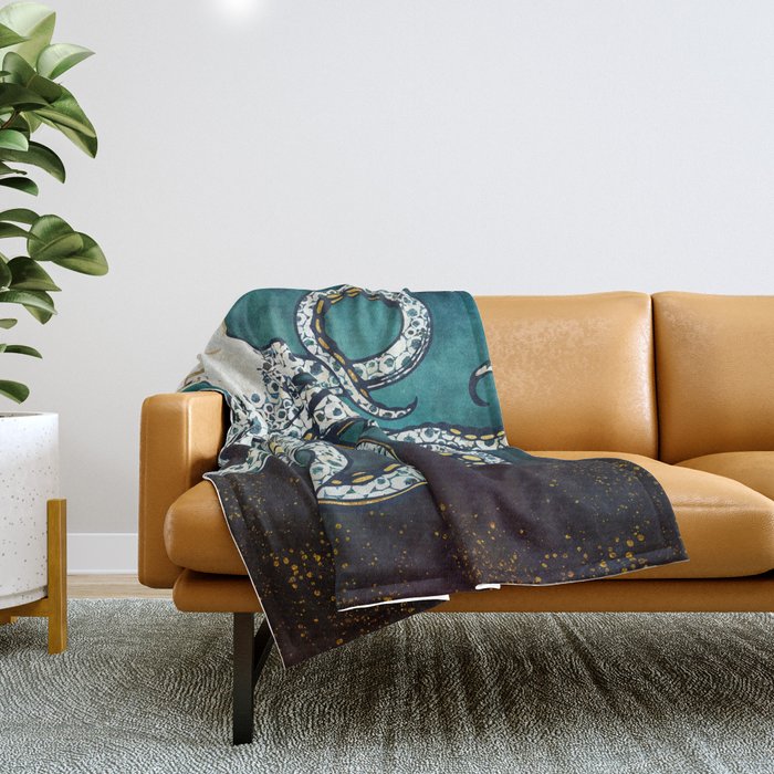 Underwater Dream VII Throw Blanket Gallery Image 1