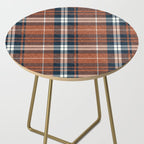 fall plaid - rust and navy blue Side Table Gallery Image 2
