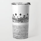Vintage Newport Beach Print {4 of 4} | Photography Ocean Palm Trees B&W Tropical Summer Sky Travel Mug Gallery Image 2