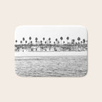 Vintage Newport Beach Print {4 of 4} | Photography Ocean Palm Trees B&W Tropical Summer Sky Bath Mat Gallery Image 1
