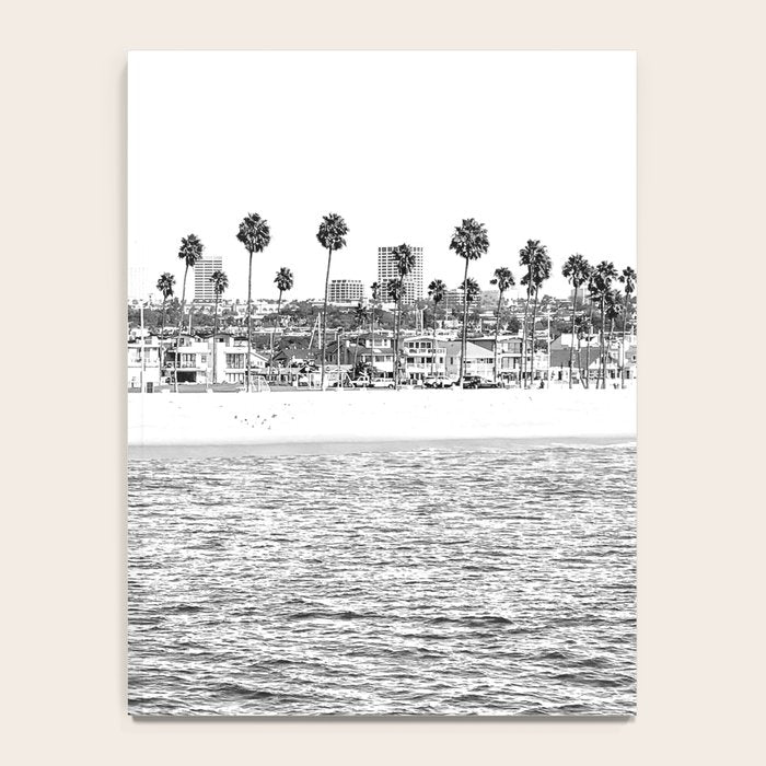 Vintage Newport Beach Print {4 of 4} | Photography Ocean Palm Trees B&W Tropical Summer Sky Notebook Gallery Image 4
