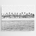 Vintage Newport Beach Print {4 of 4} | Photography Ocean Palm Trees B&W Tropical Summer Sky Jigsaw Puzzle Gallery Image 1