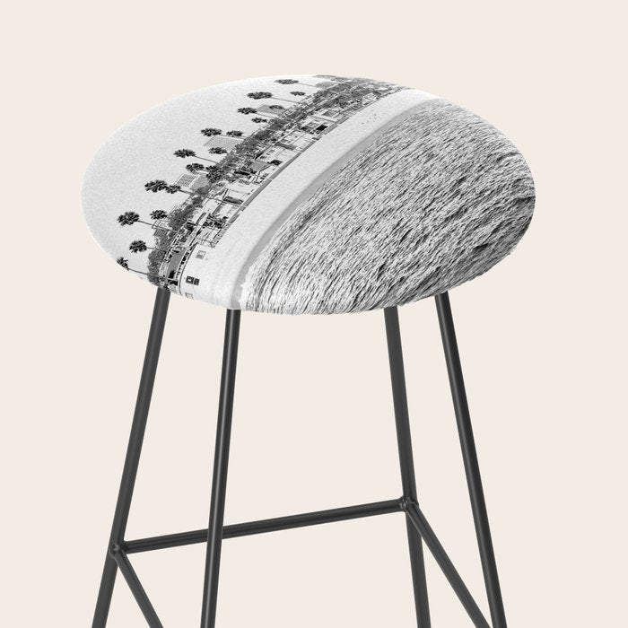 Vintage Newport Beach Print {4 of 4} | Photography Ocean Palm Trees B&W Tropical Summer Sky Stool Gallery Image 2