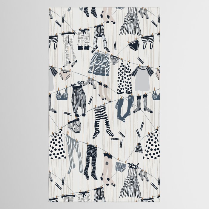 Hang out in laundry room Illu denim Tablecloth Gallery Image 2