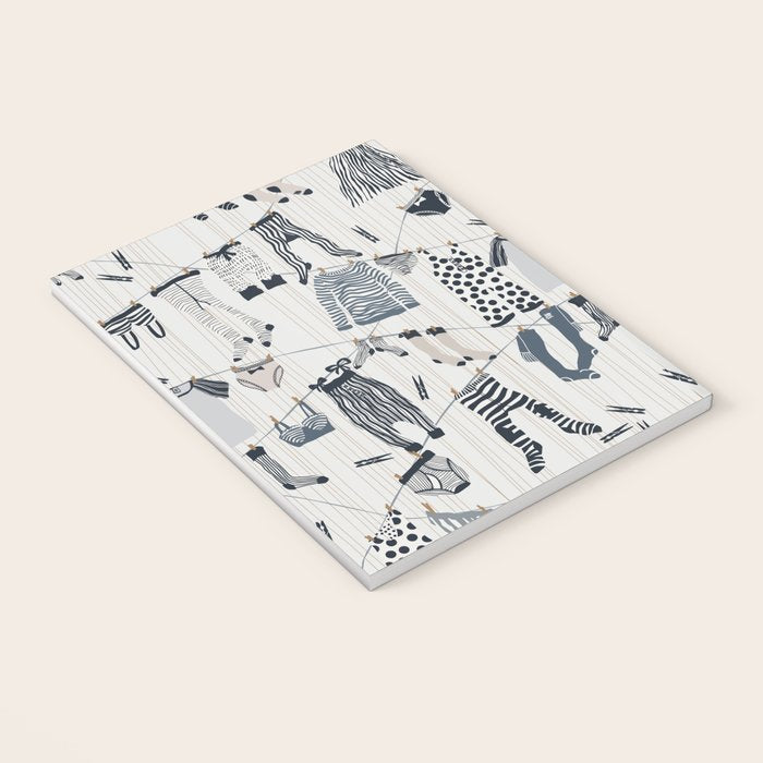 Hang out in laundry room Illu denim Notebook Gallery Image 3