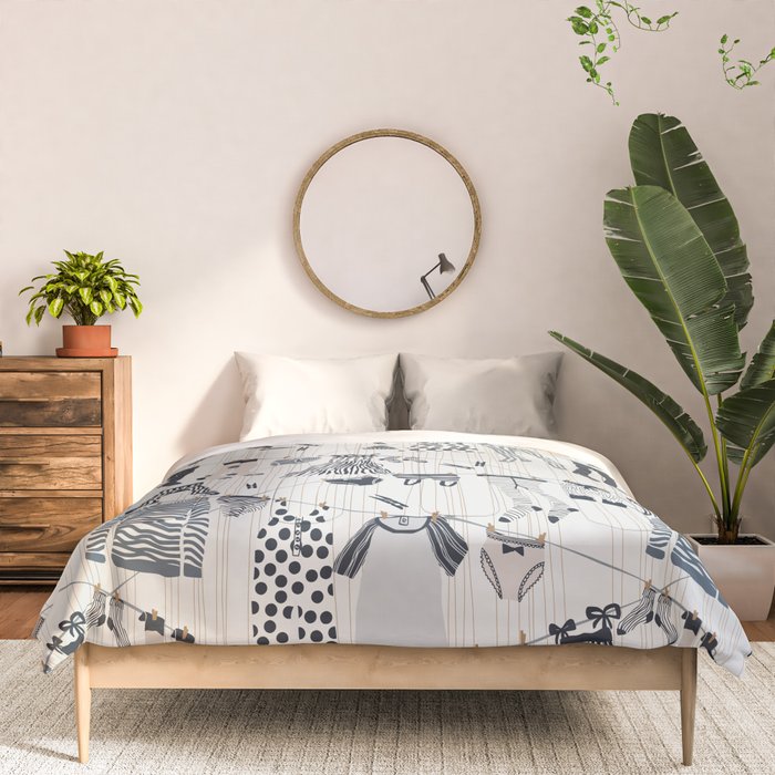 Hang out in laundry room Illu denim Comforter Gallery Image 3