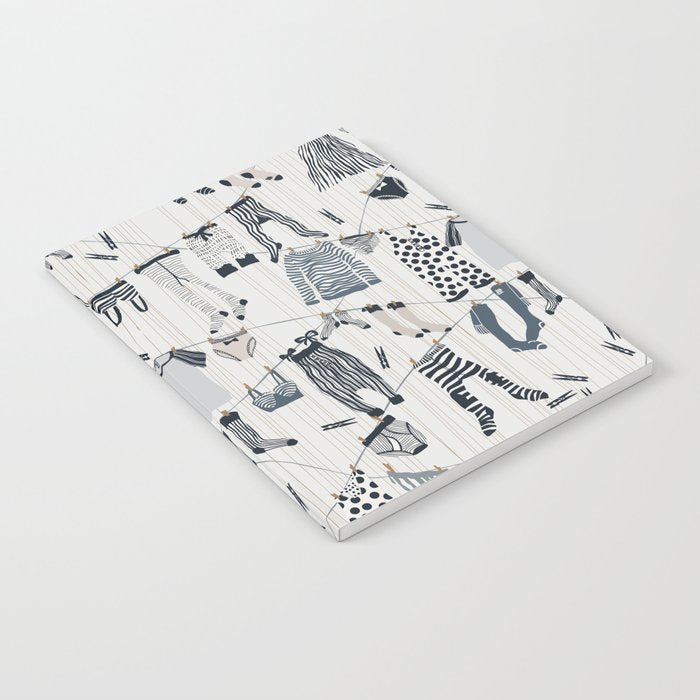 Hang out in laundry room Illu denim Notebook Gallery Image 2
