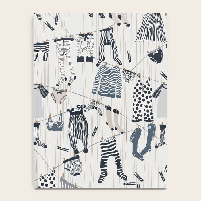 Hang out in laundry room Illu denim Notebook Gallery Image 4