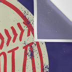 Atlanta Georgia Baseball - Hand Drawn, Script Typography Wall Tapestry Gallery Image 3