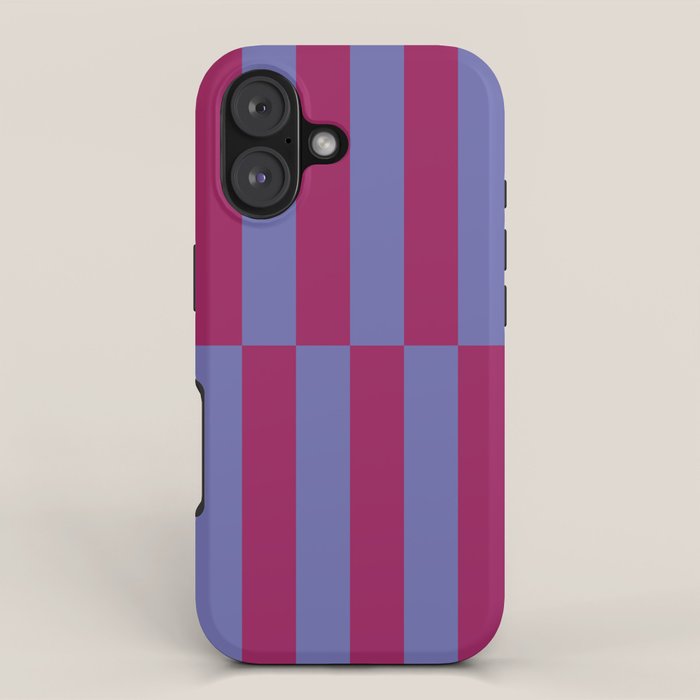 Strippy - Dark Orchid and Peri iPhone Case Gallery Image 1