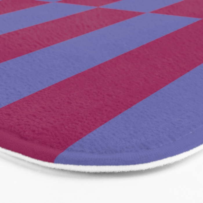 Strippy - Dark Orchid and Peri Bath Mat Gallery Image 3