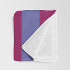 Strippy - Dark Orchid and Peri Throw Blanket Gallery Image 3